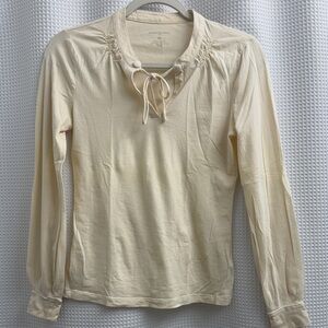 Banana Republic Cream Long Sleeve Top